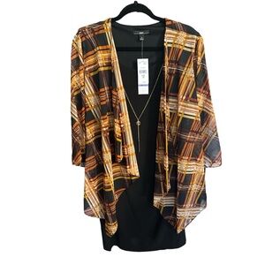 R & K Originals Faux-Jacket Dress With Removable Necklace